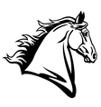 horse head profile black white vector image