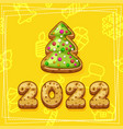 merry christmas and happy new year 2022 christmas vector image vector image