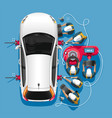 tire fitting station vector image vector image