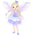 Cute little fairy with magic wand and crown Vector Image