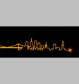philadelphia light streak skyline vector image vector image