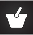shop basket icon on background for graphic and web vector image