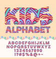children bright motley pattern alphabet set vector image