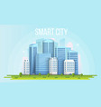 creative of smart city urban vector image