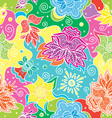 bright color floral seamless vector image