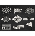 set of chalk hipster vintage retro labels and log vector image