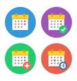 calendar icons flat set vector image vector image