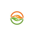 hand care logo template icon business vector image