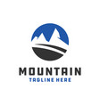 mountain object circle logo vector image
