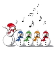 snowman singing -choir vector image