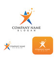 star people logo design vector image