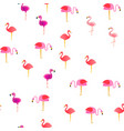 bird flamingo seamless pattern vector image vector image