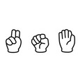 rock paper scissors hand gesture vector image