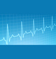 ecg heartbeat monitor cardiogram heart pulse line vector image vector image