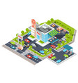 isometric a modern italian fast food vector image