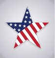 usa american flag star shape vector image