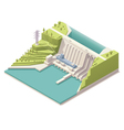 isometric hydroelectric power station vector image vector image