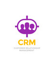 crm customer relationship management icon vector image