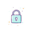 padlock icon thin line flat design concept vector image vector image