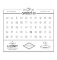 set of contact us service elements and assistance vector image