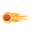 basketball ball flame vector image