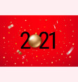 happy new 2021 year greeting card banner vector image