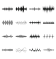 sound wave icons set simple style vector image
