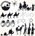 three wise men christmas set vector image