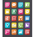 app icons collection flat look vector image vector image