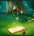 cartoon of background forest vector image vector image