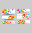birthday party banners holiday colorful balloons vector image
