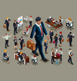 dark people isometric vector image vector image