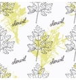 hand drawn chervil branch and handwritten sign vector image