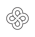 s flower lines logo design concept vector image