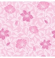 soft pink lineart blossoms seamless pattern vector image