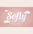 softly editable text effect vector image vector image