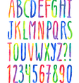 watercolor font vector image vector image