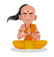 chanakya cartoon character vector image
