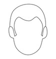 isolated cute man face vector image vector image