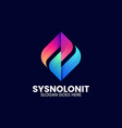 logo letter s gradient colorful style vector image