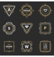 monogram template vector image vector image