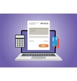 online digital invoice vector image