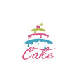 sweet cake design vector image vector image