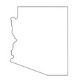 Arizona az state border usa map outline Royalty Free Vector