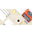 flat typewriter tell your vector image