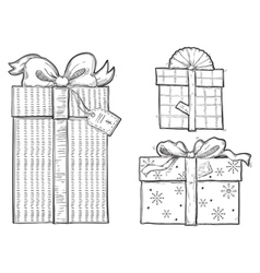 Gift box continuous one line drawing Royalty Free Vector