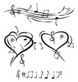graphic i love music vector image