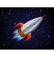 rocket in space vector image vector image