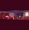 magic school classroom interior with wooden desks vector image vector image