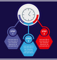 abstract clock with colored elements vector image vector image